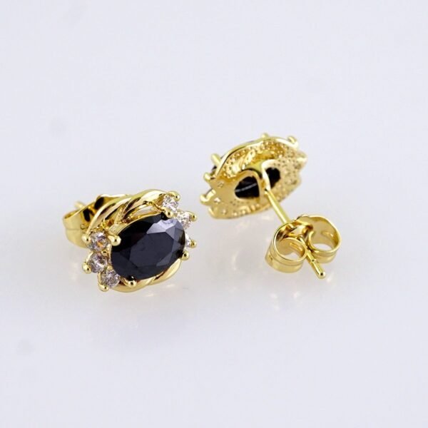 Women Earrings/ Aretes Dama/ Zircon Stone/ 14k Real Color// E1628 - Image 2
