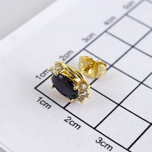 Women Earrings/ Aretes Dama/ Zircon Stone/ 14k Real Color// E1628 - Image 3