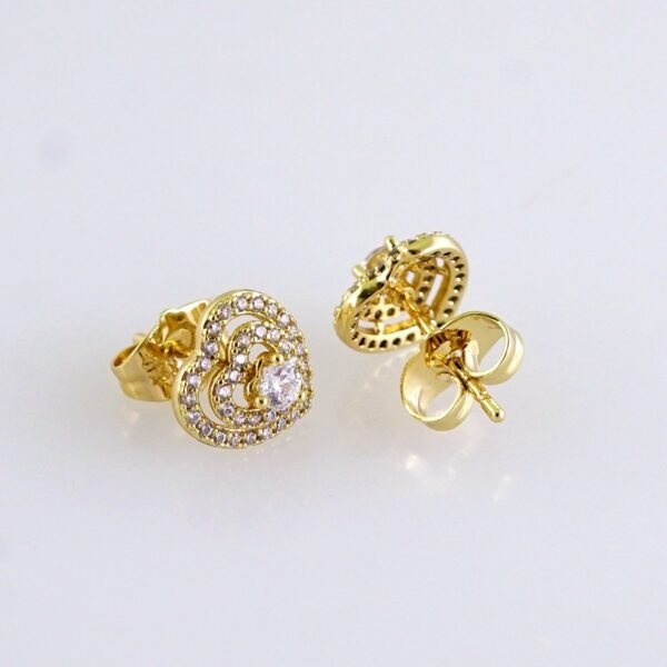 Women Earrings/ Aretes Dama/ Zircon Stone/ 14k Real Color// E1629 - Image 2