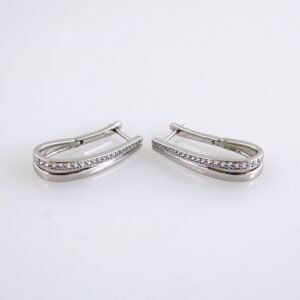 Women Earrings/ Aretes Dama/ Zircon Stone/ Silver Color// E1632