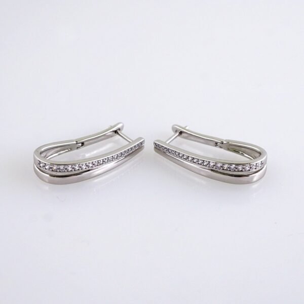 Women Earrings/ Aretes Dama/ Zircon Stone/ Silver Color// E1632