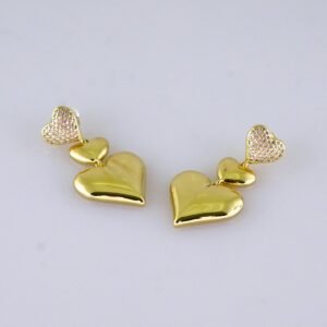 Women Earrings/ Aretes Dama/ Zircon Stone/14K Real Color// E1633
