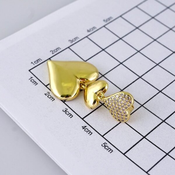Women Earrings/ Aretes Dama/ Zircon Stone/14K Real Color// E1633 - Image 3