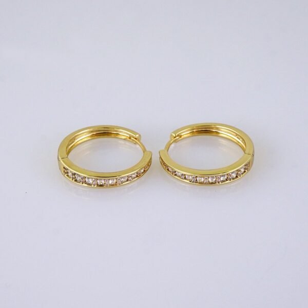 Women Earrings/ Aretes Dama/  Zircon Stone/ 14K Real Color/ Stainless Steel// E1637