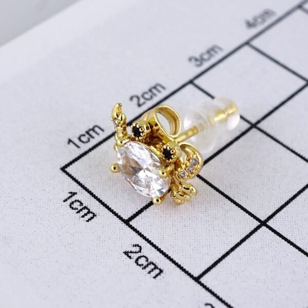 Women Earrings/ Aretes Dama/ Zircon Stone/ 14k Real Color/ Stainless Steel// E1641 - Image 3