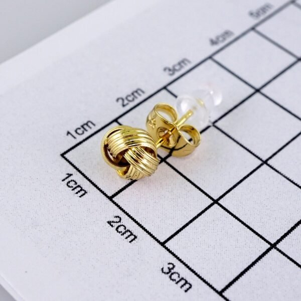 Women Earrings/ Aretes Dama/ Zircon Stone/ 14k Real Color/ Stainless Steel// E1643 - Image 3