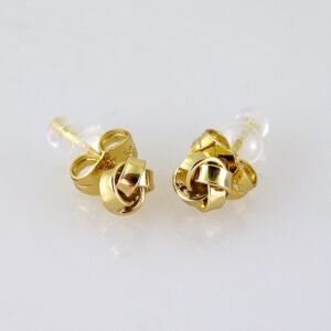 Women Earrings/ Aretes Dama/ Plain/ 14k Real Color/ Stainless Steel// E1644