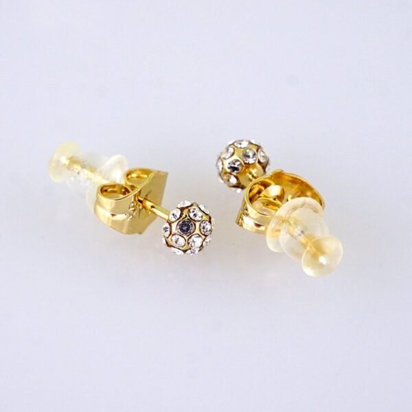 Women Earrings/ Aretes Dama/ Zircon Stone/ 14k Real Color/ Stainless Steel// E1645 - Image 2