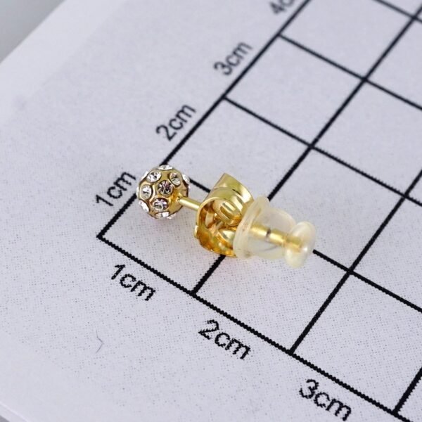 Women Earrings/ Aretes Dama/ Zircon Stone/ 14k Real Color/ Stainless Steel// E1645 - Image 3