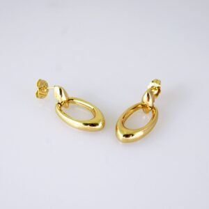 Women Earrings/ Aretes Dama/ Plain/ 14k Real Color/ Stainless Steel// E1647
