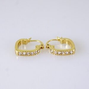 Women Earrings/ Aretes Dama/ Zircon Stone/ 14k Real Color/ Stainless Steel// E1650