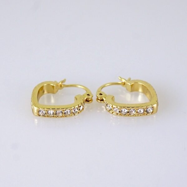 Women Earrings/ Aretes Dama/ Zircon Stone/ 14k Real Color/ Stainless Steel// E1650