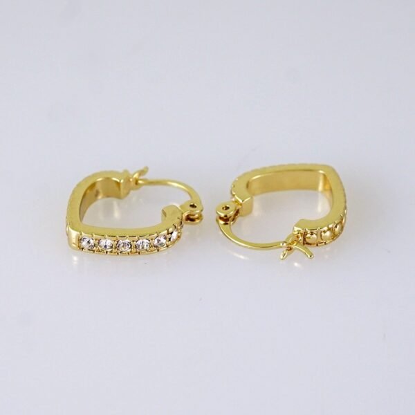 Women Earrings/ Aretes Dama/ Zircon Stone/ 14k Real Color/ Stainless Steel// E1650 - Image 2