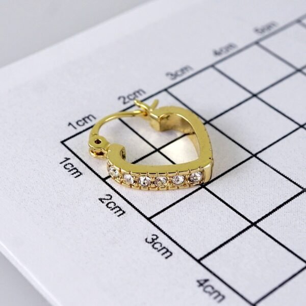 Women Earrings/ Aretes Dama/ Zircon Stone/ 14k Real Color/ Stainless Steel// E1650 - Image 3