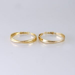 Women Earrings/ Aretes Dama/ Plain/ 14K Real Color/ Stainless Steel// E1655