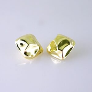 Women Earrings/ Aretes Dama/ Plain/ 14K Real Color/ Stainless Steel// E1656