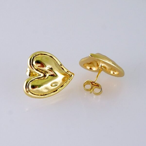 Women Earrings/ Aretes Dama/ Plain/ 14K Real Color/ Stainless Steel// E1660 - Image 2