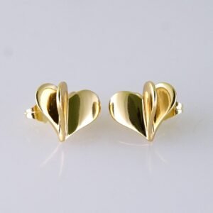 Women Earrings/ Aretes Dama/ Plain/ 14K Real Color/ Stainless Steel// E1661