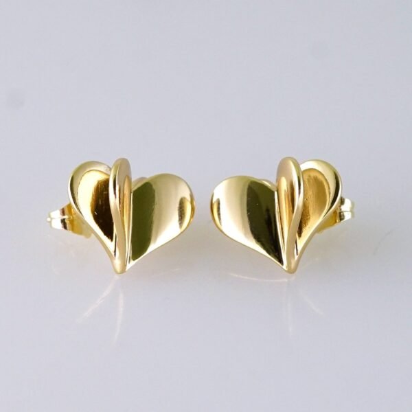 Women Earrings/ Aretes Dama/ Plain/ 14K Real Color/ Stainless Steel// E1661
