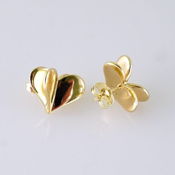 Women Earrings/ Aretes Dama/ Plain/ 14K Real Color/ Stainless Steel// E1661 - Image 2