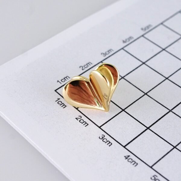 Women Earrings/ Aretes Dama/ Plain/ 14K Real Color/ Stainless Steel// E1661 - Image 3