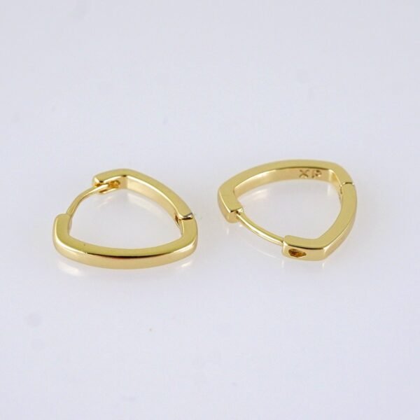 Women Earrings/ Aretes Dama/ Plain/ 14K Real Color/ Stainless Steel// E1666 - Image 2