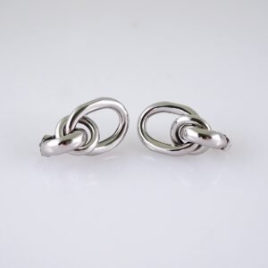 Women Earrings/ Aretes Dama/ Plain/ Silver Color/ Stainless Steel// E1667