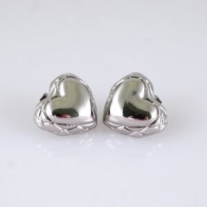 Women Earrings/ Aretes Dama/ Plain/ Silver Color/ Stainless Steel// E1668