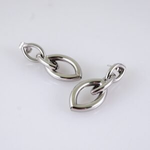 Women Earrings/ Aretes Dama/ Plain/ Silver Color/ Stainless Steel// E1669