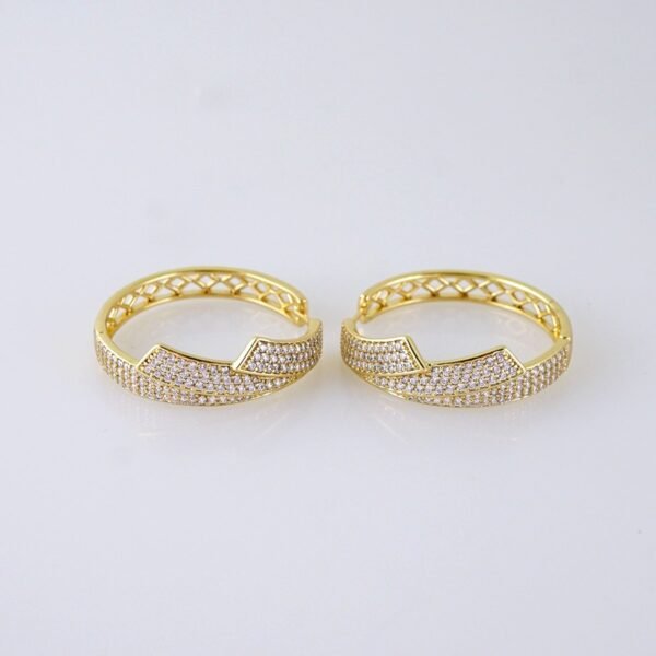 Women Earrings/ Aretes Dama/ Zircon Stone/ 14K Real Color/ Stainless Steel// E1670