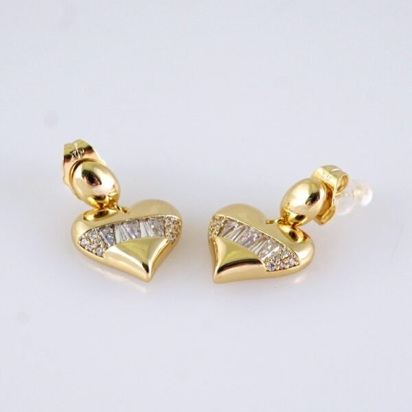 E1737 Women's Earrings - Aretes Dama - Zircon Stone - 14K Real Color
