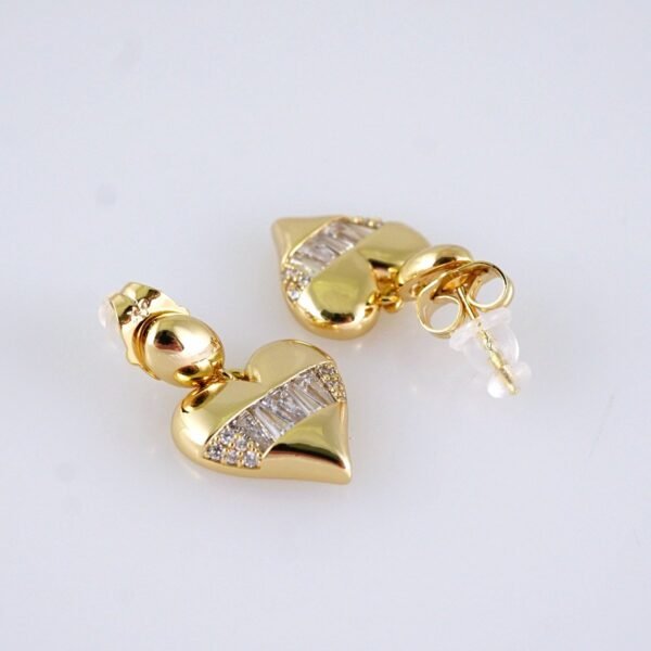 E1737 Women's Earrings - Aretes Dama - Zircon Stone - 14K Real Color - Image 2
