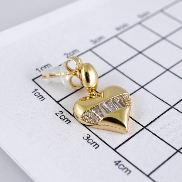 E1737 Women's Earrings - Aretes Dama - Zircon Stone - 14K Real Color - Image 3