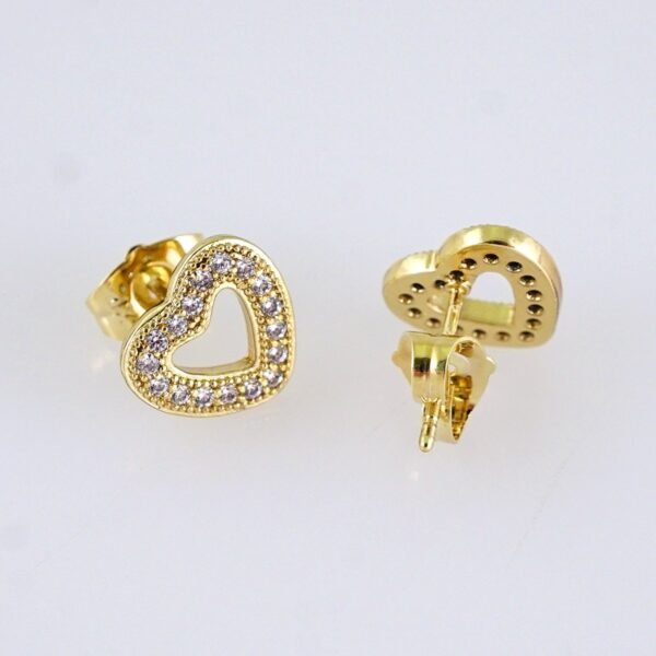 E1741 Women's Earrings - Aretes Dama - Zircon Stone - 14K Real Color - Image 2