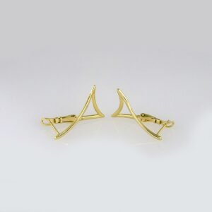 Earrings Woman/ Aretes Dama/ Plain/ 14k Real Color// E226