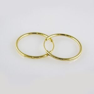 Earrings Woman/ Aretes Dama/ Plain/ 14k Real Color// E231