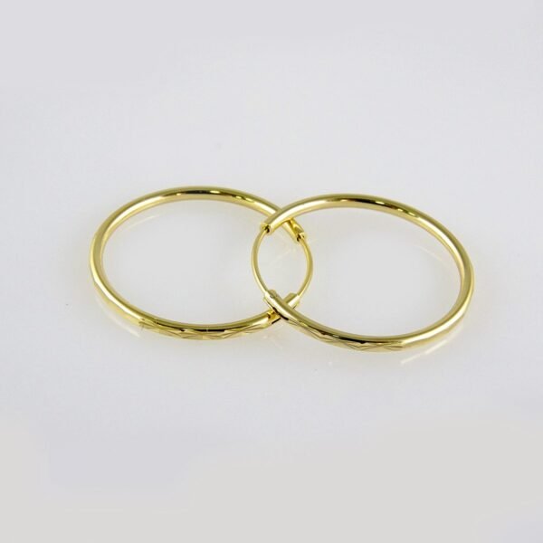 Earrings Woman/ Aretes Dama/ Plain/ 14k Real Color// E231