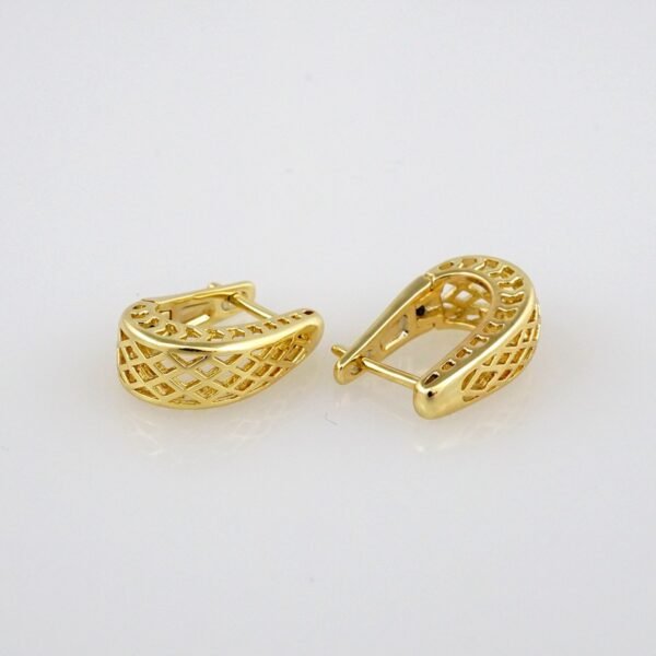 Earrings Woman/ Aretes Dama/  Zircon Stone/  14k Real Color// E280 - Image 2