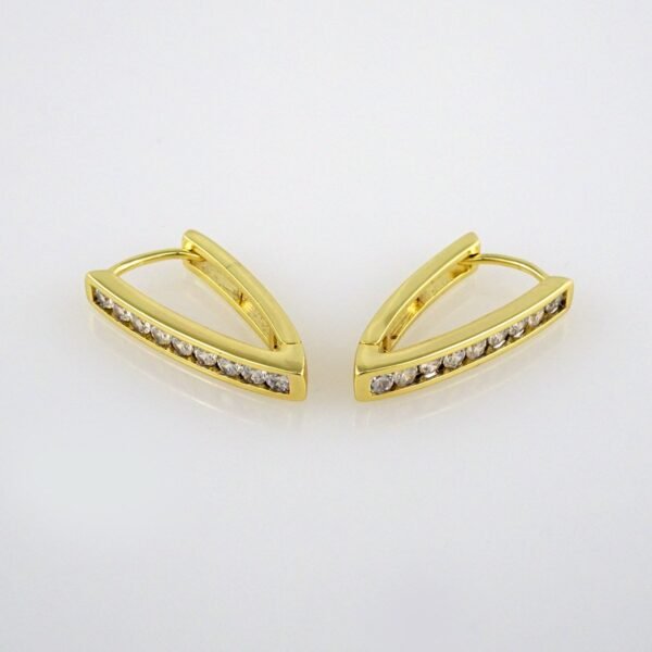 Earrings Woman/ Aretes Dama/  Zircon Stone/  14k Real Color// E283