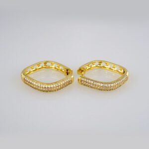 Earrings Woman/ Aretes Dama/  Zircon Stone/  14k Real Color// E296