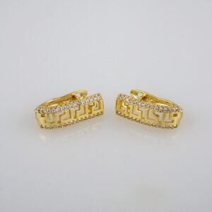 Earrings Woman/ Aretes Dama/  Zircon Stone/  14k Real Color// E307