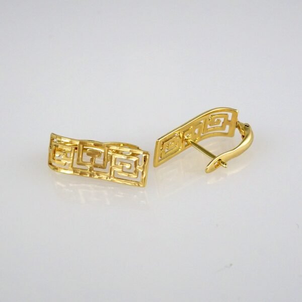 Earrings Woman/ Aretes Dama/  Zircon Stone/  14k Real Color// E310 - Image 2