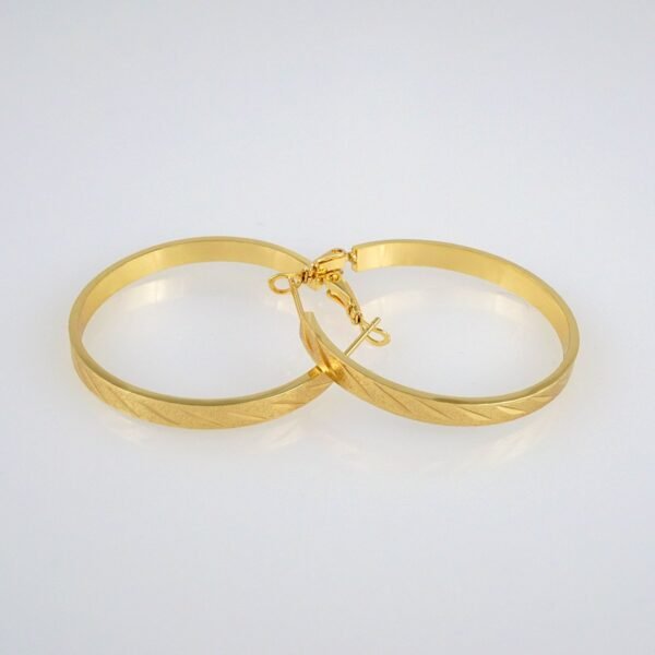 Earrings Woman/ Aretes Dama/  Plain/  14k Real Color// E323