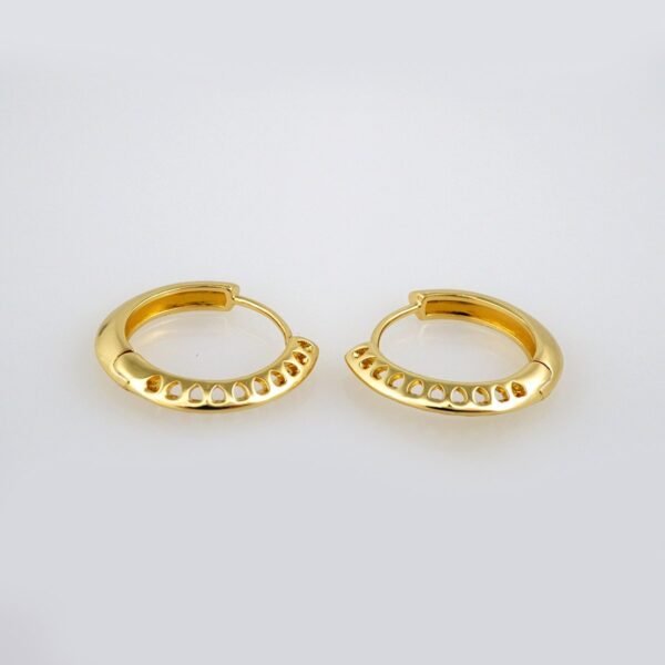 Earrings Woman/ Aretes Dama/  Plain/  14k Real Color// E368