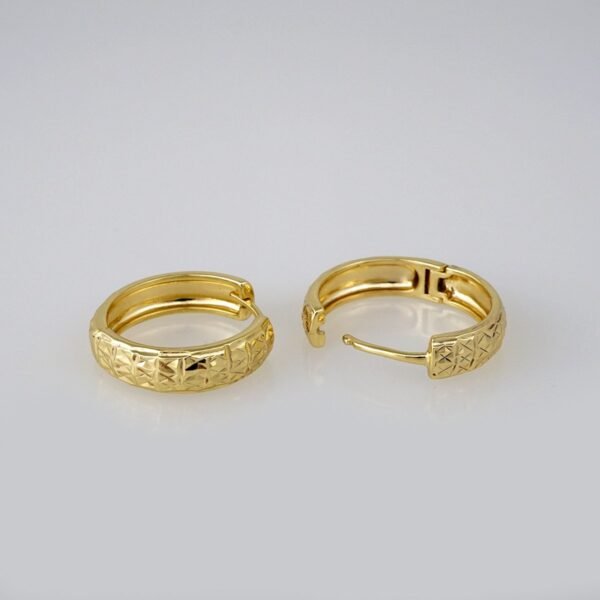 Earrings Woman/ Aretes Dama/  Zircon Stone/  14k Real Color// E375 - Image 2