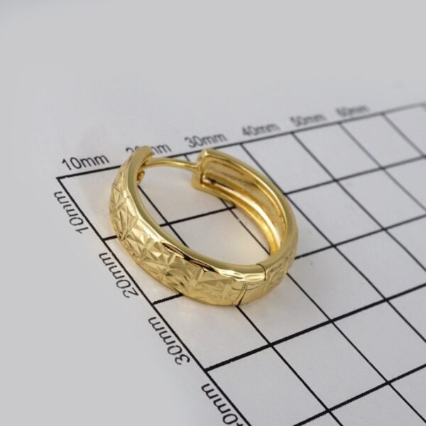 Earrings Woman/ Aretes Dama/  Zircon Stone/  14k Real Color// E375 - Image 3