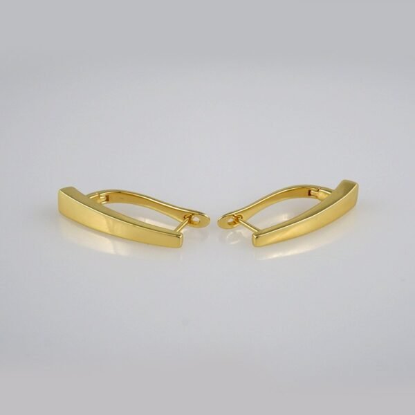 Earrings Woman/ Aretes Dama/  Plain/  14k Real Color// E397