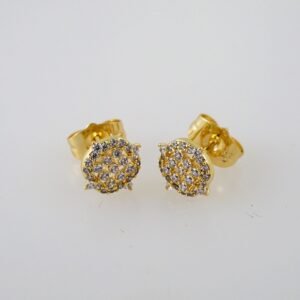 Women Earrings/ Aretes Dama/  Zircon Stone/  14k Real Color// E859