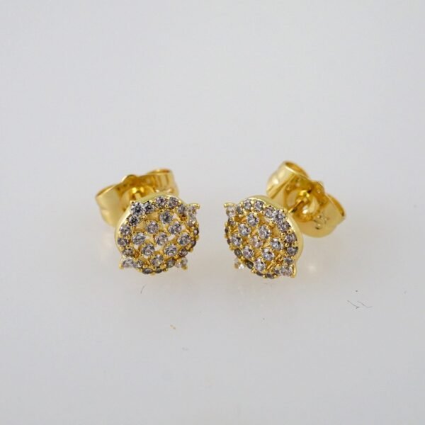 Women Earrings/ Aretes Dama/  Zircon Stone/  14k Real Color// E859