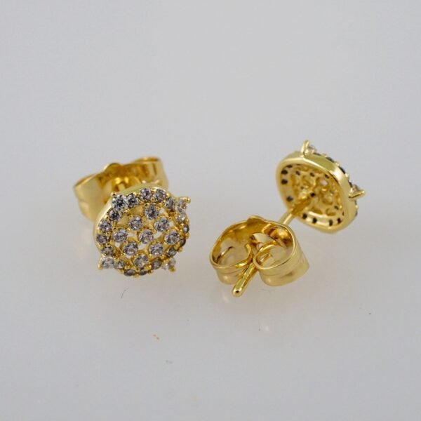 Women Earrings/ Aretes Dama/  Zircon Stone/  14k Real Color// E859 - Image 2